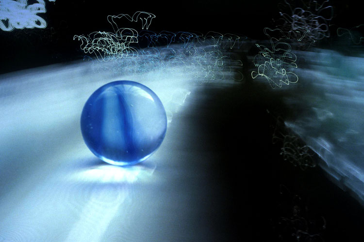 bille bleue égarée
